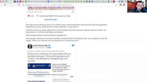 WHO: ANTI-VAXXERS ARE TERRORISTS! - GOVERNMENTS WANT YOU TO REPORT "CONSPIRACY THEORISTS" TO POLICE!