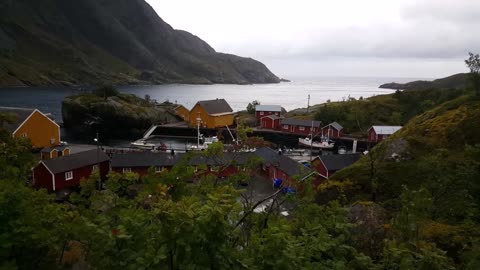 houses in nusfjord one of norways oldest fishing villages