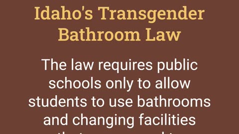 Idaho's Transgender Bathroom Law