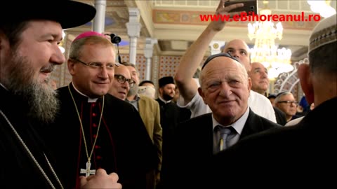 Ereticul Ecumenist Sofronie Drincec al Oradiei la REINAUGURAREA Sinagogii "Ortodoxe", vaticanisti