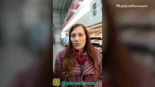 Guy goes through costco with his mom handing her free samples