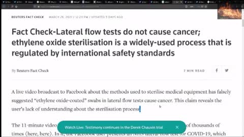 Ethylene Oxide (EO) on Covid PCR Tests link at bottom