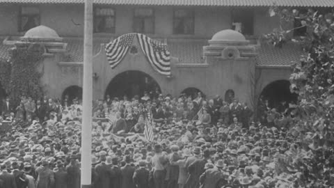 Theodore Roosevelt's Reception in Albuquerque (1916 Original Black & White Film)