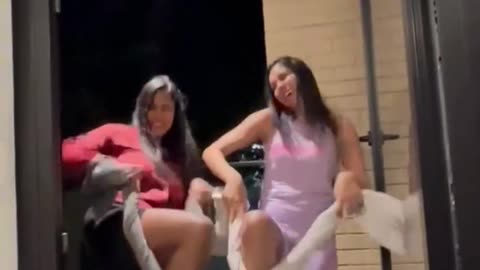 Girls gang vibing for naughty songs in hostel