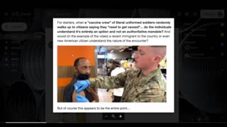 Uniformed U.S. Soldiers Giving Covid Jab at Bars?