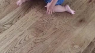 Tiny Bucket Head Goes Full Speed Ahead Into Living Room Wall