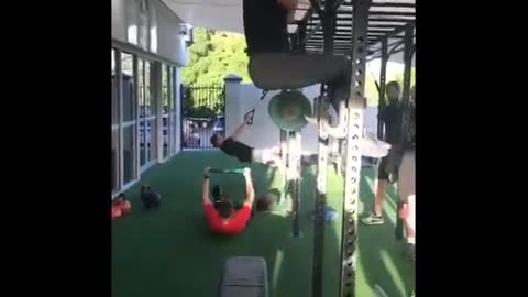 How to do your first Chin up. My client Inga's first Chin up.