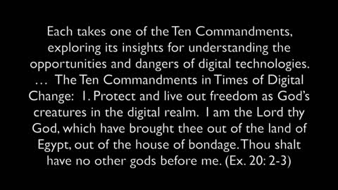 Digital 10 Commandments Heresy