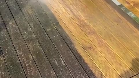 Oddly Satisfying - Pressure Washing a Deck