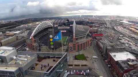 Stunning drone footage over Seattle shows NFL season is near