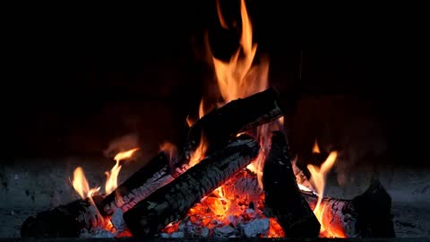 Relaxing fireplace (No Background Music)