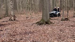 Off roading on four wheeler