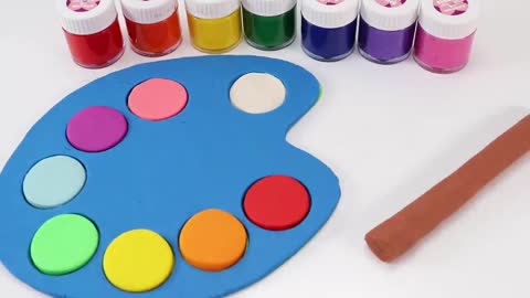 How to Make a Play-Doh Rainbow Art Palette and Color Brush