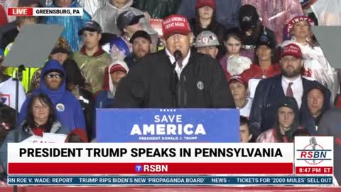 PRESIDENT DONALD TRUMP RALLY LIVE IN GREENSBURG, PA – 5/6/22