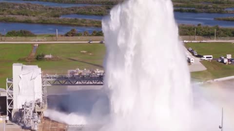 NASA pumps 450,000 gallons of water during 30 second test