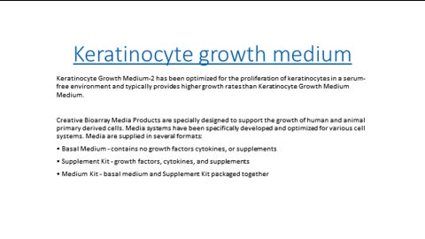 keratinocyte growth | Creative Bioarray