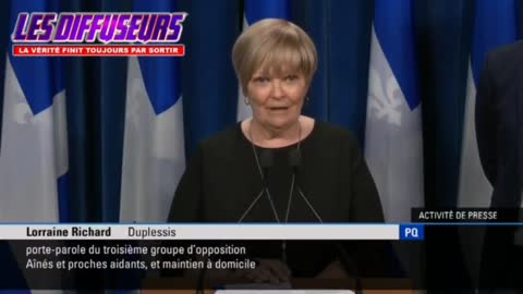 Allocution de L o r r a i n e R i c h a r d du P Q sur l'enquête des m o r t s dans C H S L D