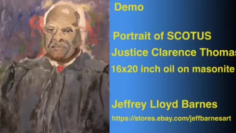 Oil Painting Portrait Demo SCOTUS Justice Clarence Thomas | Jeff Barnes Art