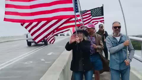 American Flag Walk Jan 22, 2022 - Vero Beach, FL - *We walk Barber Bridge every Saturday 10 am*