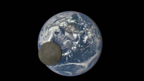 Moon passing in front of earth