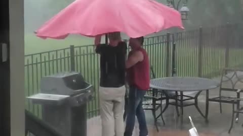 Trying To BBQ Through An Insane Rain Storm