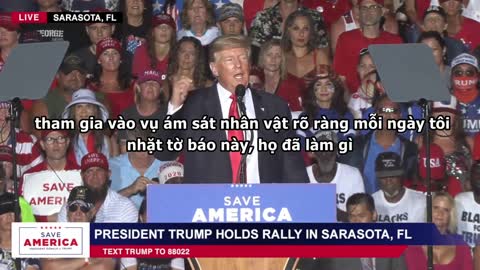 LIVE President Donald J Trump in Sarasota, FL [1080p] FULL 2hrs, phụ đề Việt.