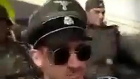 Ukrainian Nazis Drive Around In Uniform