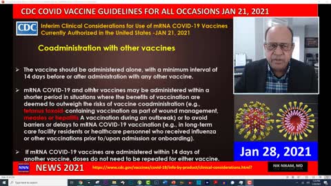 COVID 19 VACCINE CDC GUIDELINES FOR ALL OCCASIONS JAN 2021