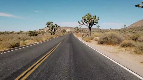 Desert highway in timelapse.