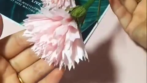 DIY Paper Petal Paradise Creating Colorful Crepe Paper Flowers #shortsfeed #ytshorts #trending