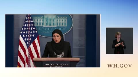 Sameera Fazili is the first terror-tied hijabi wearing woman to conduct a WH Press Briefing