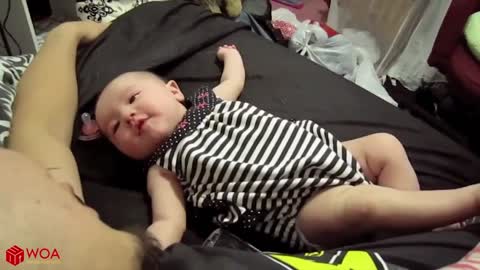 MUST SEE!!!! Baby's Cute Cooing Sounds With Daddy __ Sweet Moment