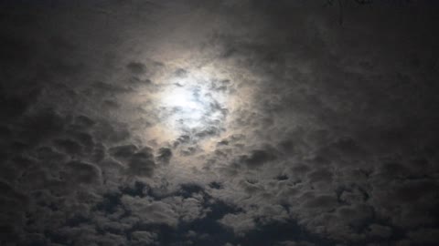 Cloudy Moon Sky
