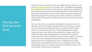 Buying new SUV summer tyres