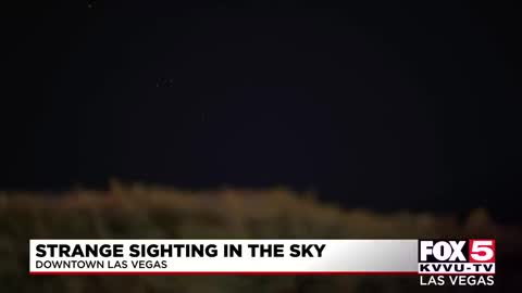 Mysterious lights appeared over the Las Vegas sky