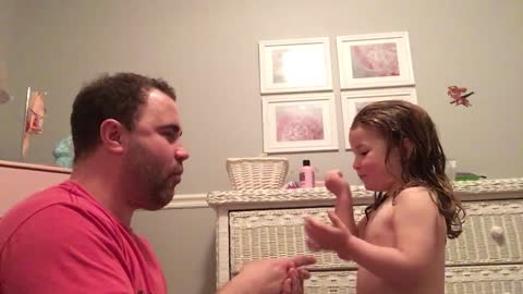 Rock Paper Scissors Game Ends Up With Dad Getting A Black Eye