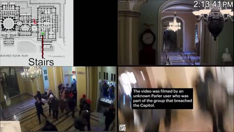 Terrorist Break Into The Capitol West Doors - 2:11-2:16 pm - Updated security footage