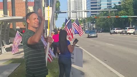 Ft Lauderdale MAGA Tax Day Protest at U.S. Federal Courthouse
