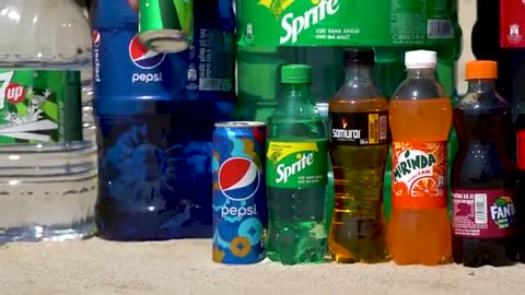 Giant Coca Cola, Fanta, Sprite and Big Pepsi, Mirinda, 7up, Chupa Chups vs Mentos Underground#1