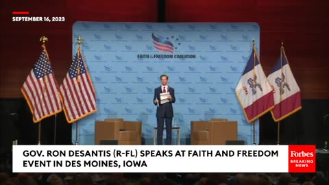 DeSantis Throws His Support Behind Tommy Tuberville's Military Holds At Key Iowa Conservative Event
