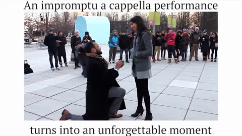 A capella group helps man arrange unforgettable proposal