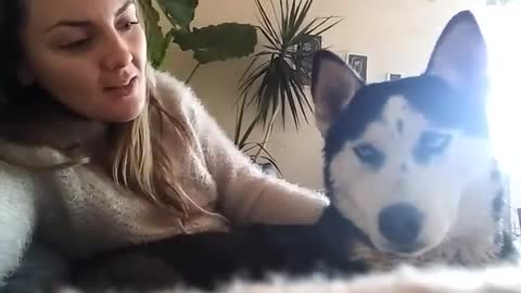 Talented singer preciously serenades her husky