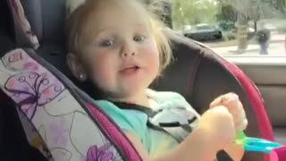 Sweet little girl saying OH MY GOSH