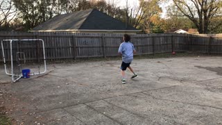 A Tennis Ball Trick Shot