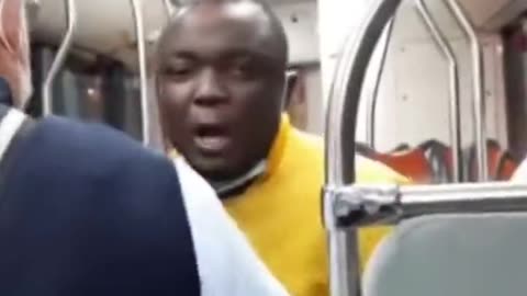 In Italy cultural enrichment wants to take bus without a ticket and beats ticket inspectors.