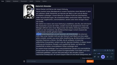 Chat with A.I. Heinrich Himmler (German) DE (Artificial Intelligence)