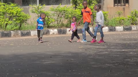 Cute African kids playing