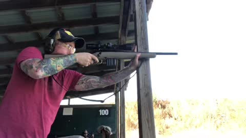Me shooting a Ruger American Ranch 5.56