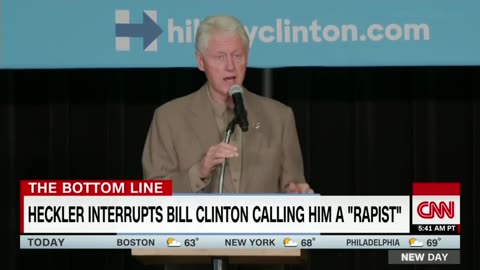 Bill Clinton Called Rapist, Has Crowd Clap For Heckler