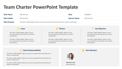 Team Charter PowerPoint Template